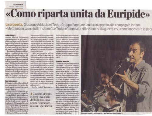 “Como riparta unita da Euripide”