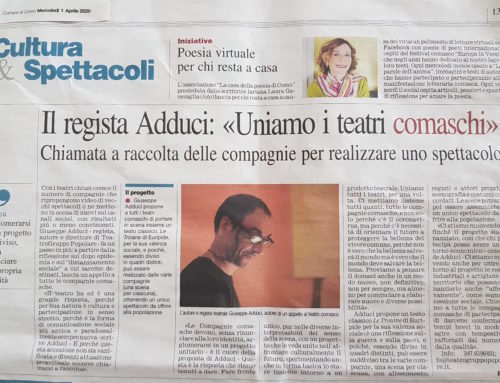 Il regista Adduci: “Uniamo i teatri comaschi”